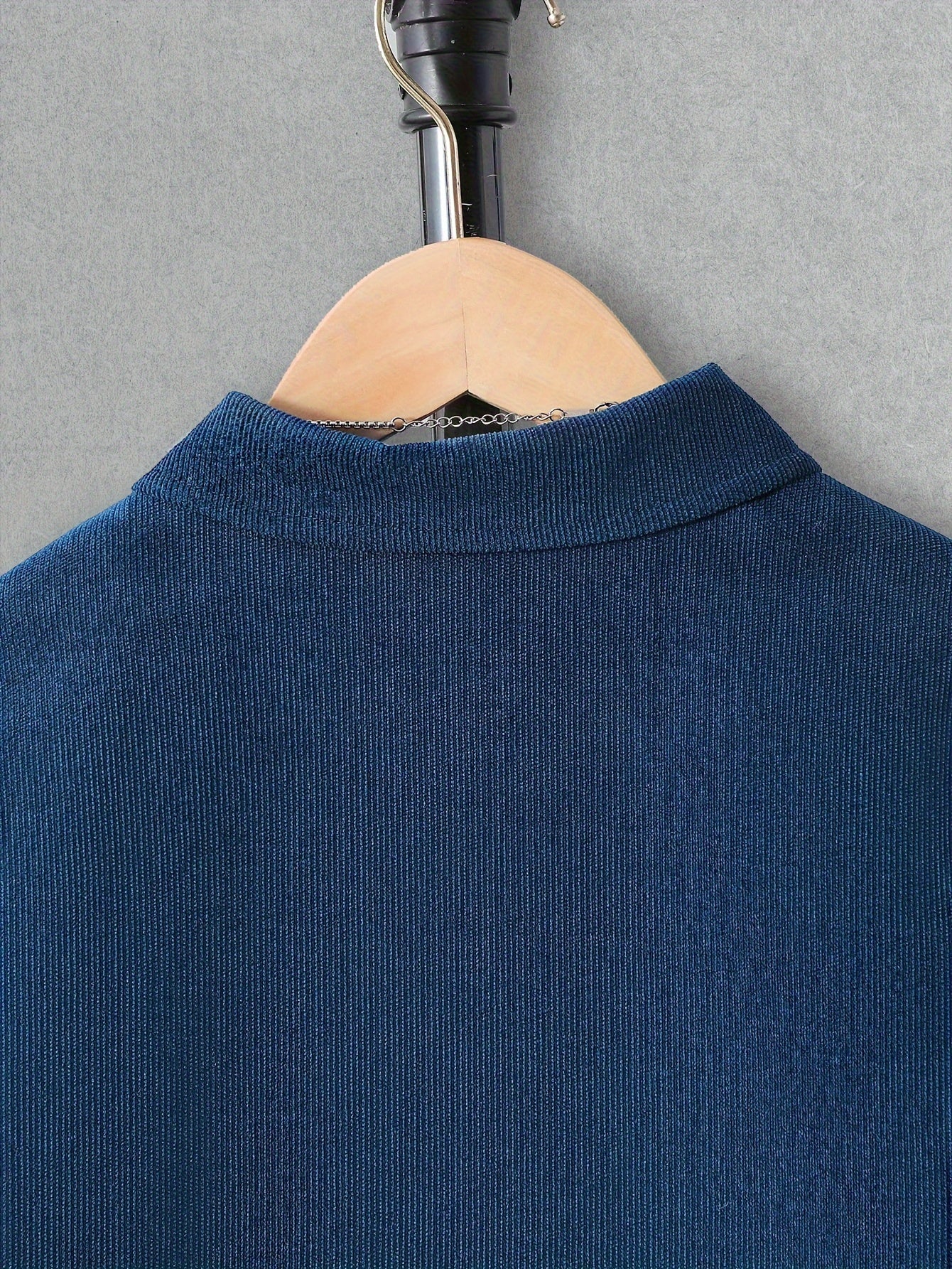 Boys' Denim Outfit Set with Long Sleeve Jacket and Elastic Waist Pants for Spring Fall