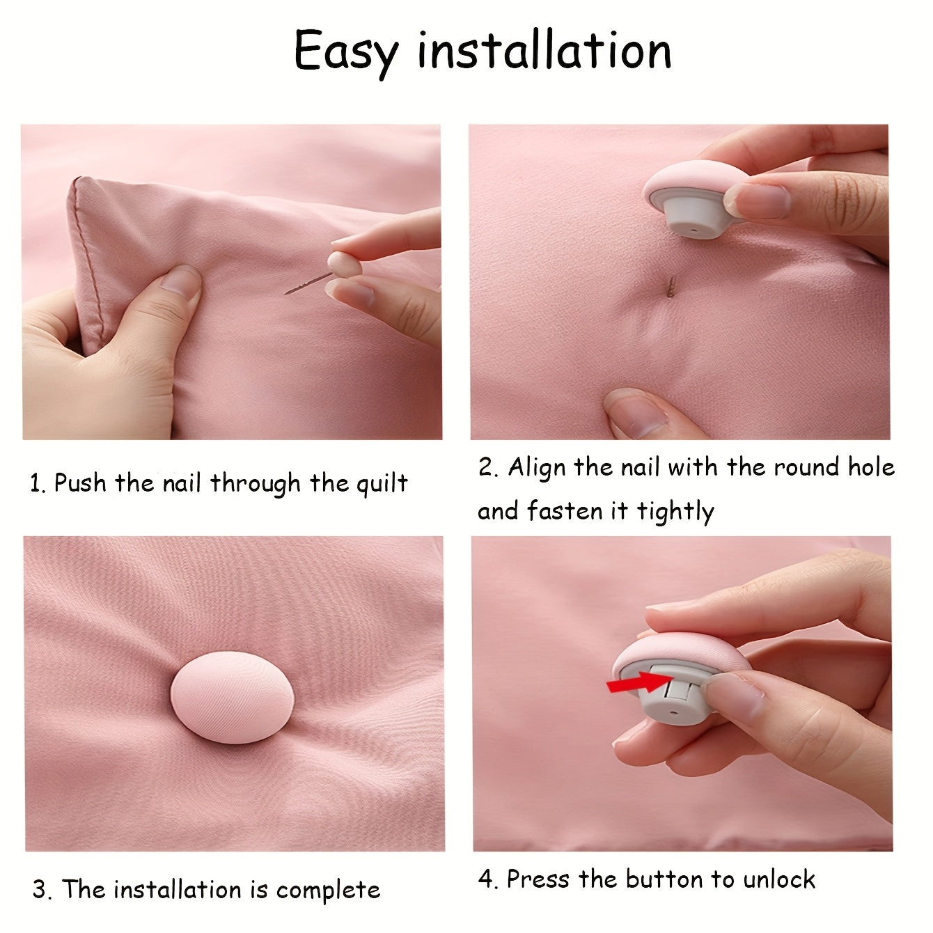 Pink Cartoon Strawberry Blanket Clips for Duvet Covers and Sheets