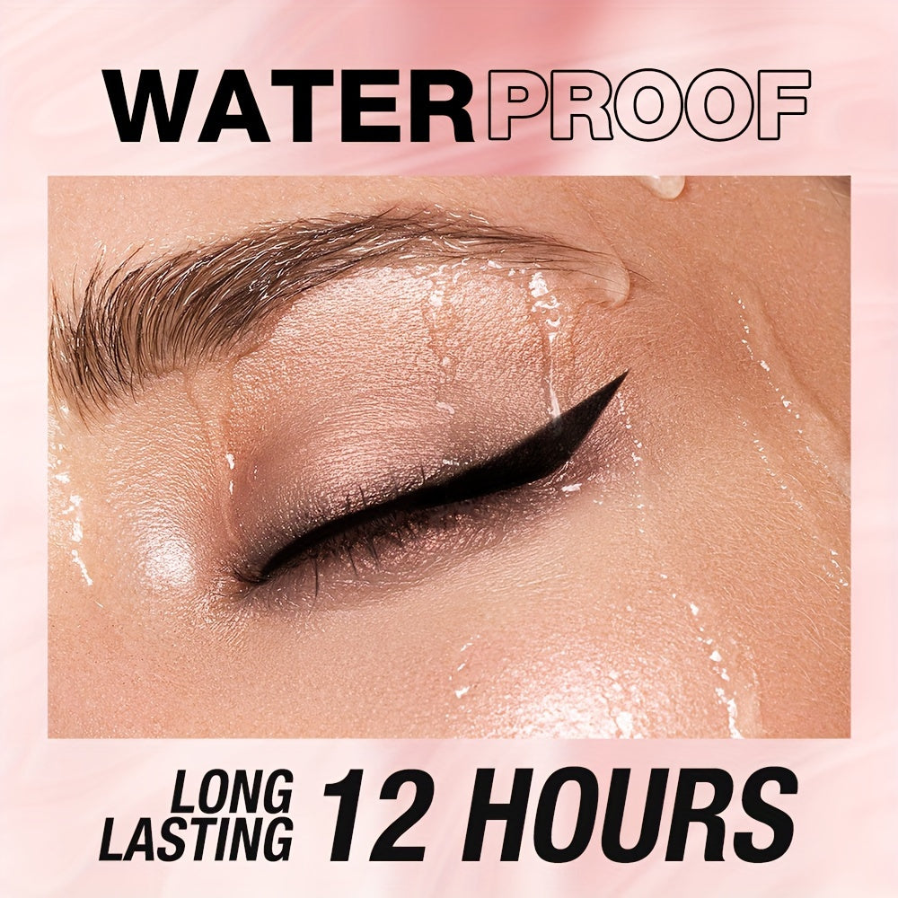 Women Eyeliner Gel Pen 12 Colors Long-Lasting Waterproof Smudge-Proof Brown