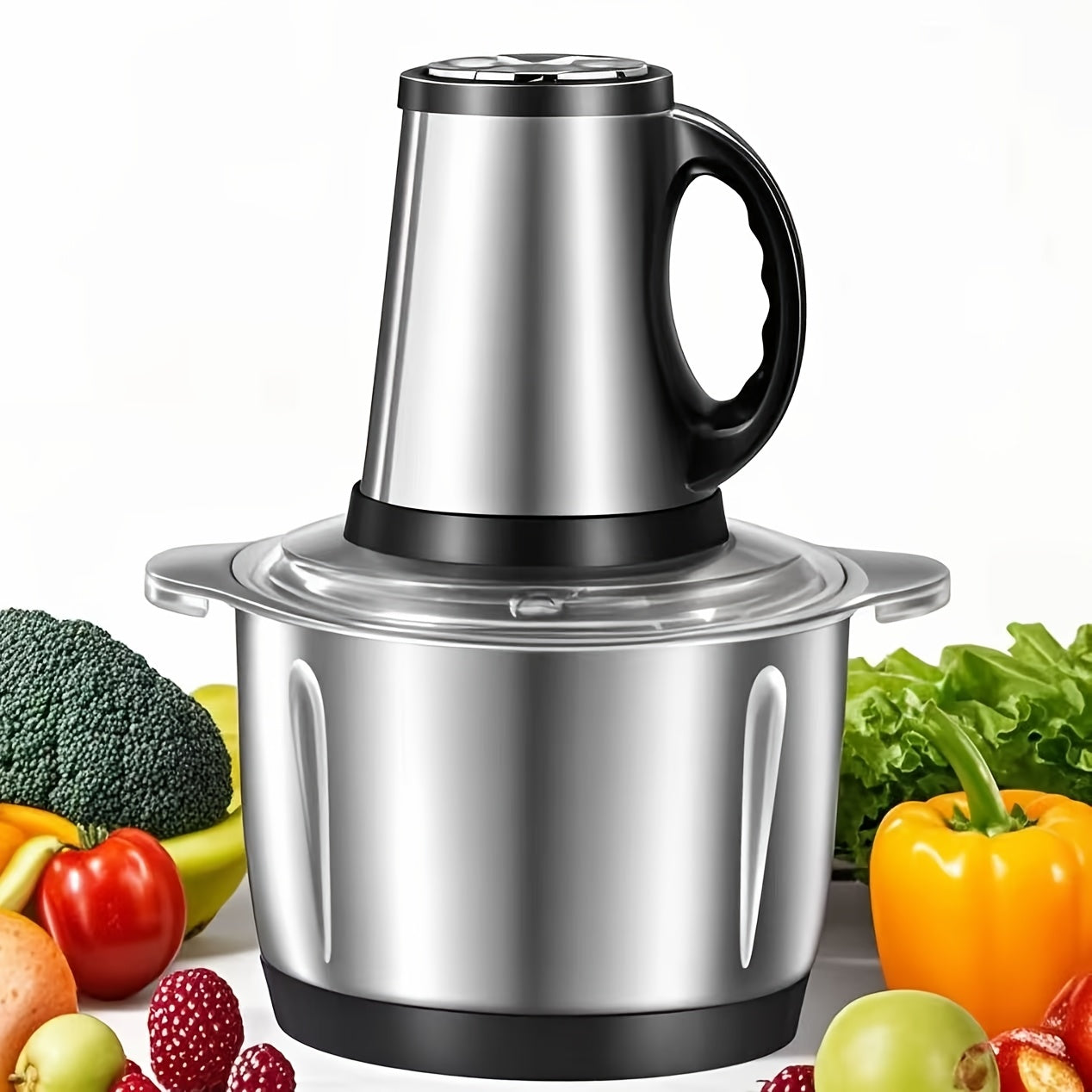 Электрическая кухонная машина с объемом 5 л для нарезки мяса, лука, овощей