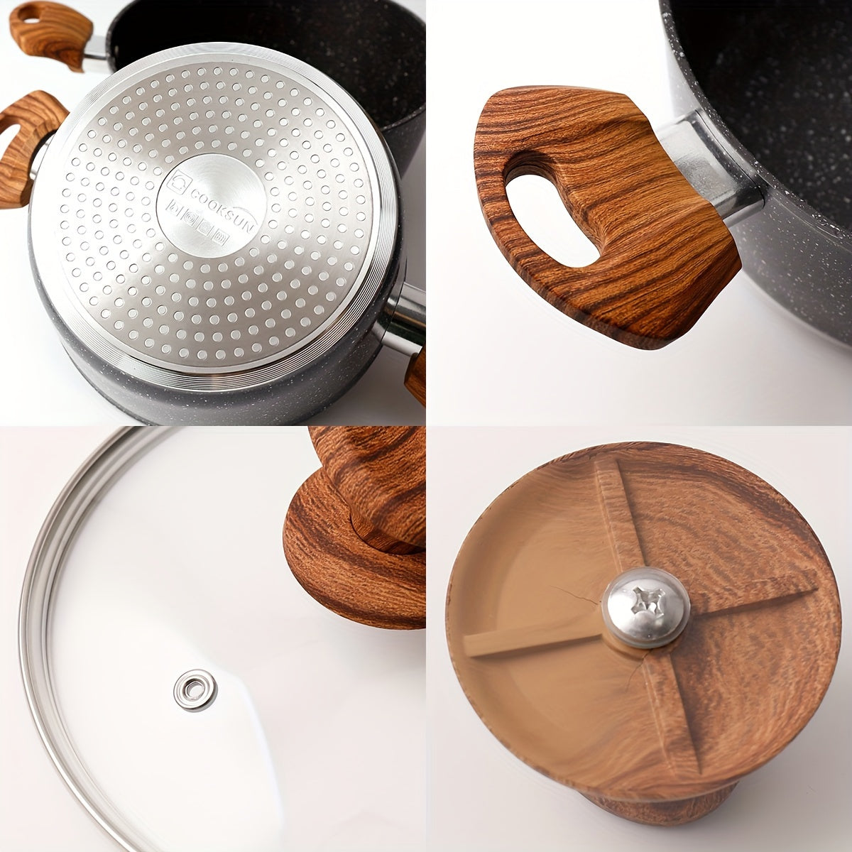 Qoplangan yopishqoq alyuminiy sho'rva qozoni, ikki quloqli tutqichlar bilan - Tez tayyorlanadigan makaron, qaynatish va ramen uchun mukammal - Induksion pechlar va gaz pechlari bilan mos - Thanksgiving va Rojdestvo chiroqlari uchun ajoyib