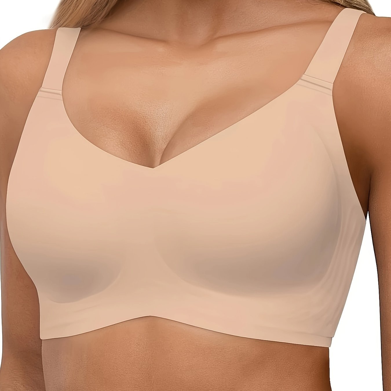 Women's Seamless Wireless Push-Up Sports Bra for Exercise and Fitness