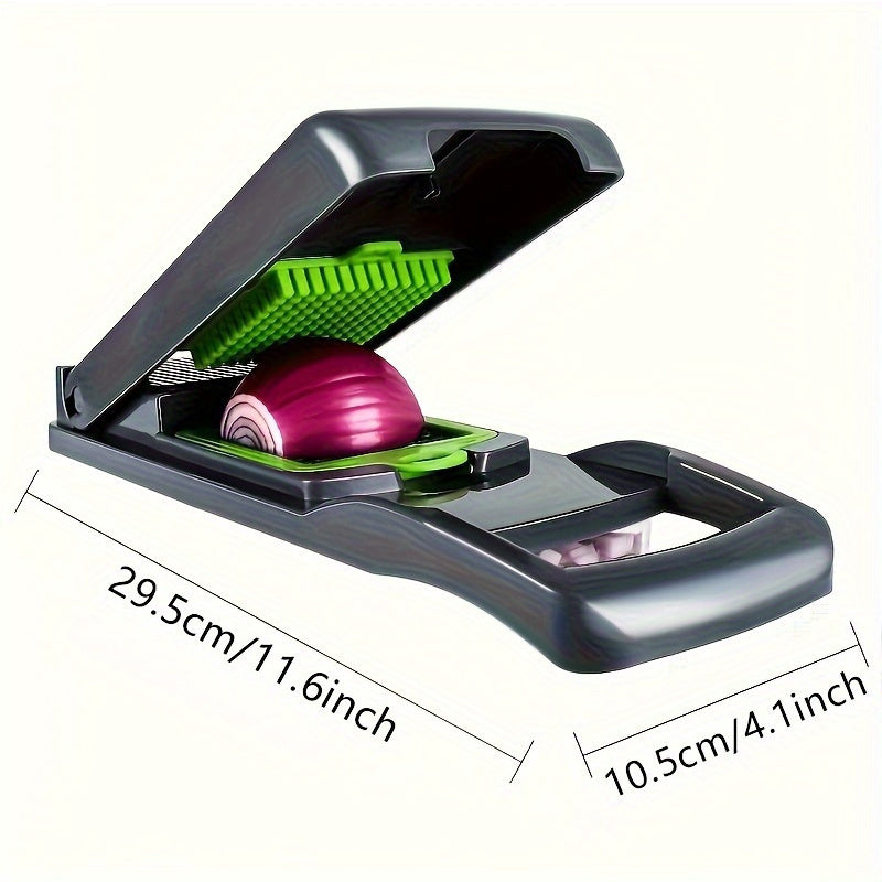 14-in-1 Plastik oshxona sabzavotlarini kesish uchun 8 ta pichoq va konteyner bilan