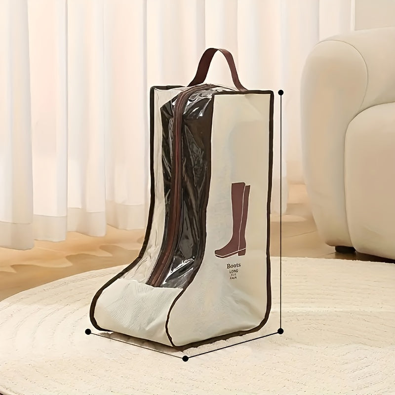 Shoe Storage Bag with Handles for Boots and Flats Dustproof Foldable Organizer