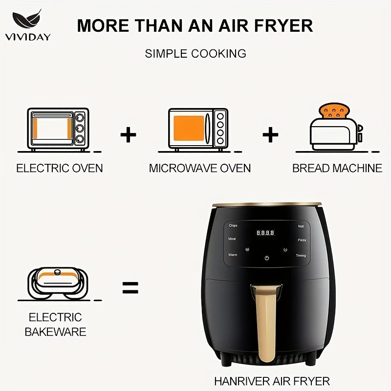 4.5L Air Fryer Oil-Free Electric Fryer Baking Machine Digital Controls