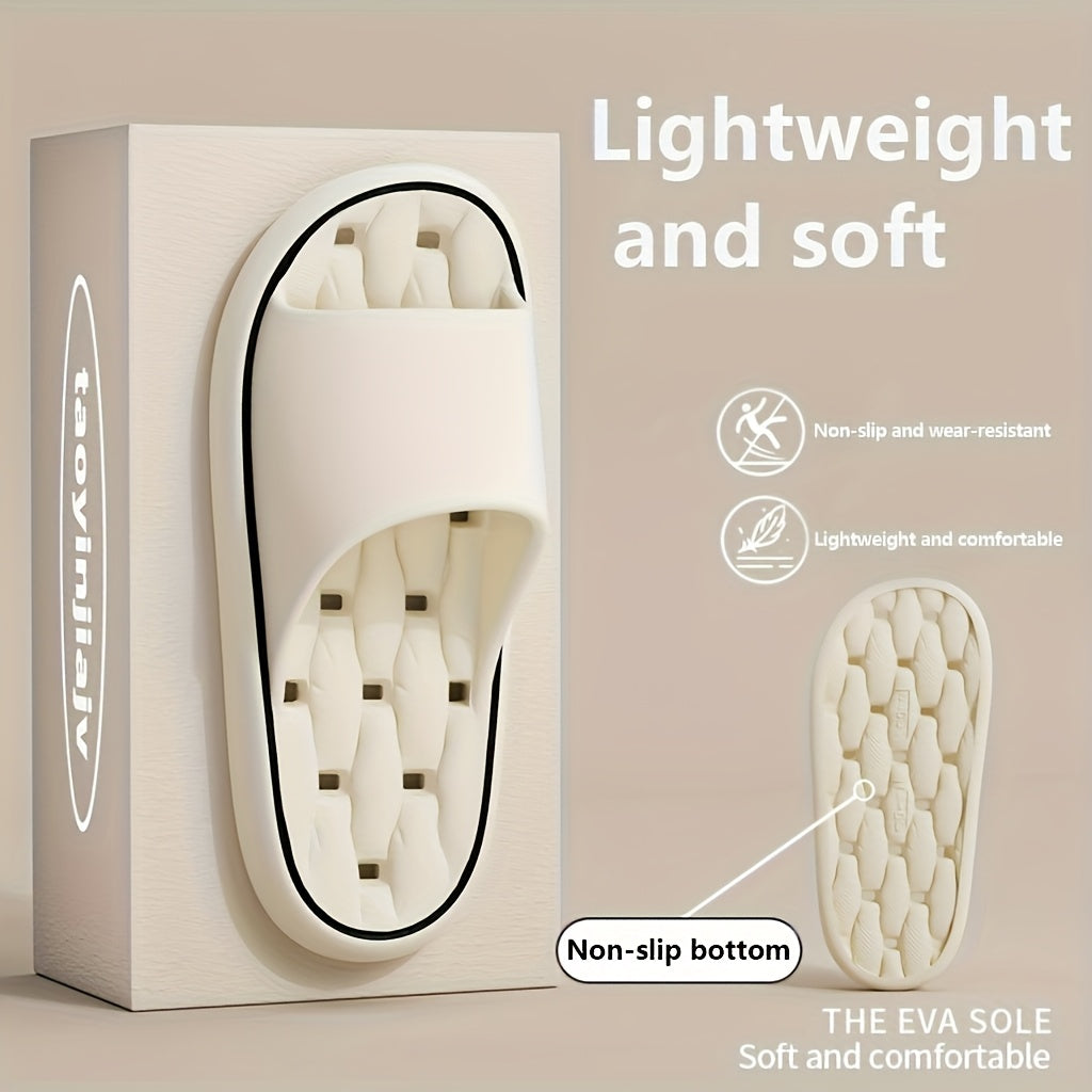 Black EVA Slides for Men and Women All-Season Casual Indoor and Beach Footwear