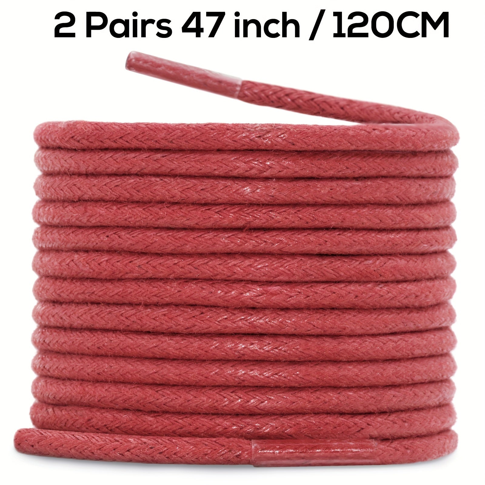 Unisex Waxed Shoelaces 0.25cm Thick Round Replacement Multi-Coloured 4 Pairs