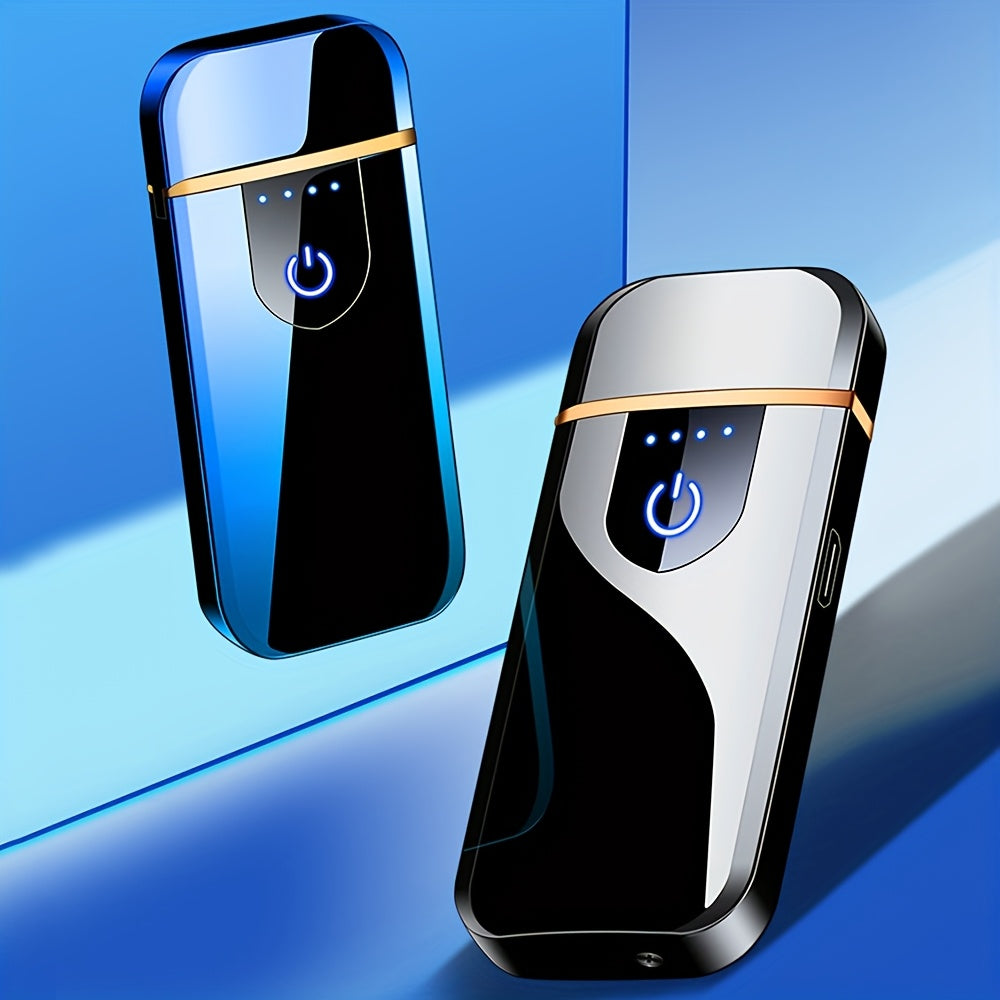 Unisex Rechargeable Full Screen Touch Sensing Dual-Sided Lighter Creative Gift