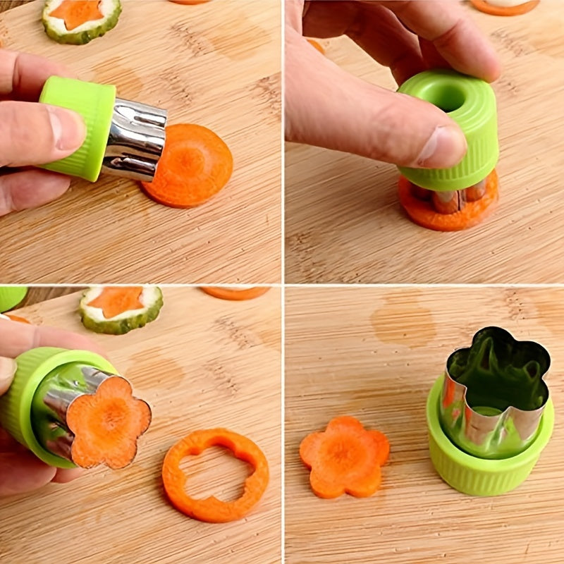 Set of 9 Stainless Steel Mini Vegetable Cutter Shapes for Baking and Food Decorating