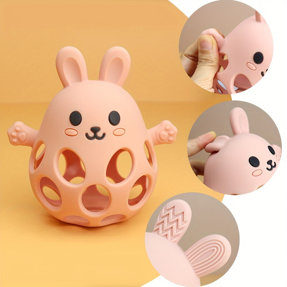 Yangi tug'ilganlar uchun mo'ljallangan, shovqinli chayqash uchun silikon bolalar chaynash o'yinchoq, turli ranglarda