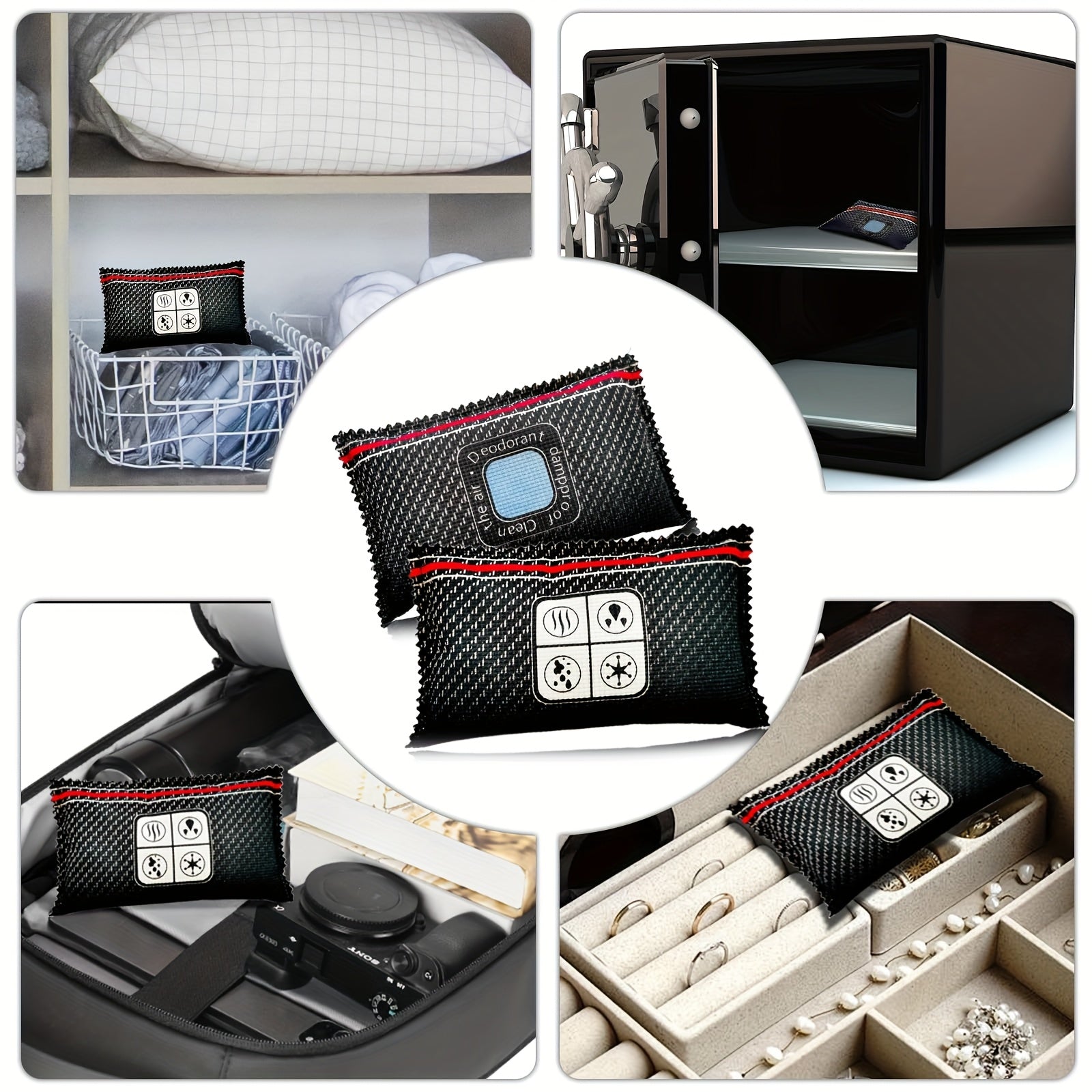 Reusable Car Dehumidifier Bag 400g Moisture Absorber for Interior and Windshield