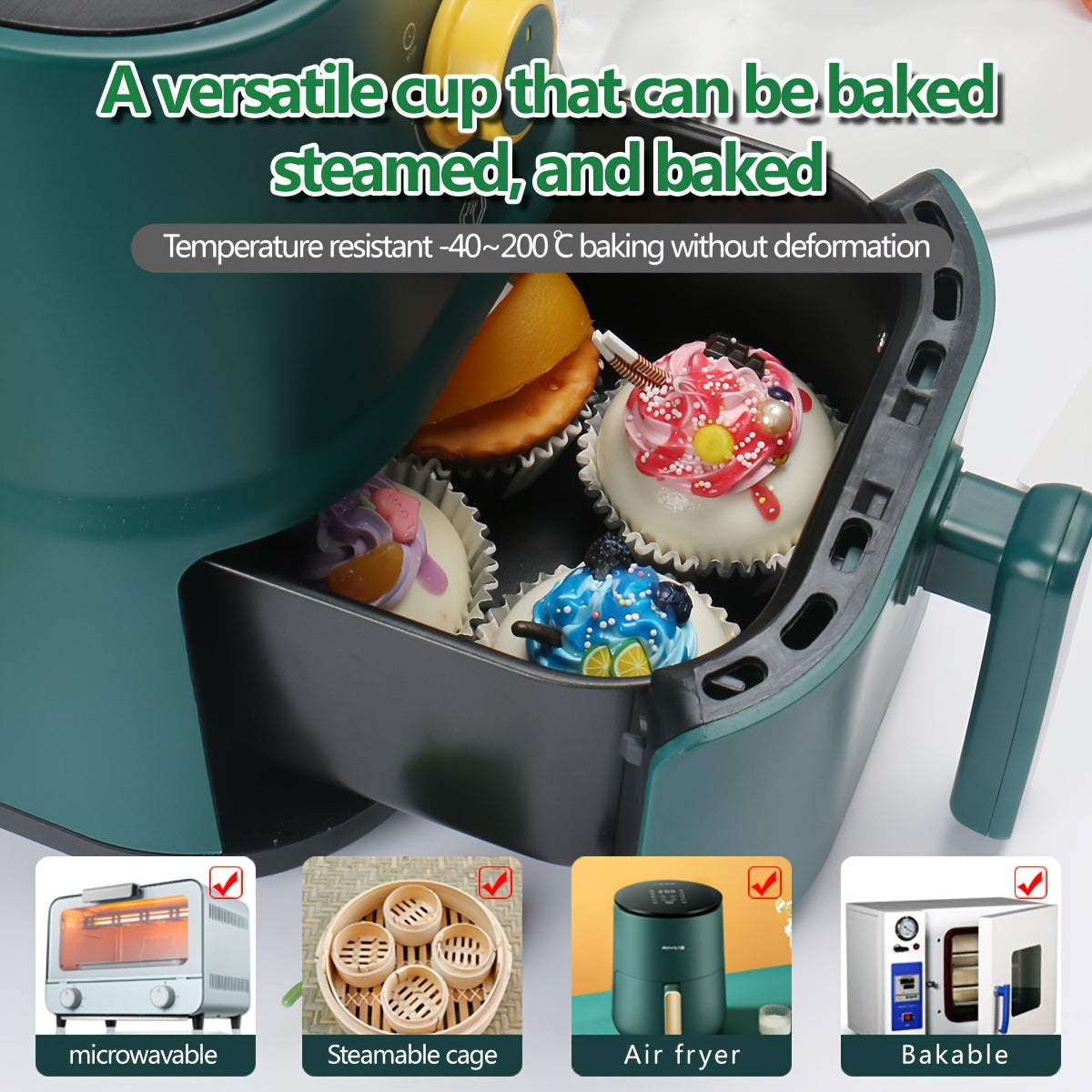 Set of 100 Black and White Disposable Muffin Cups Paper Cupcake Liners Baking Molds