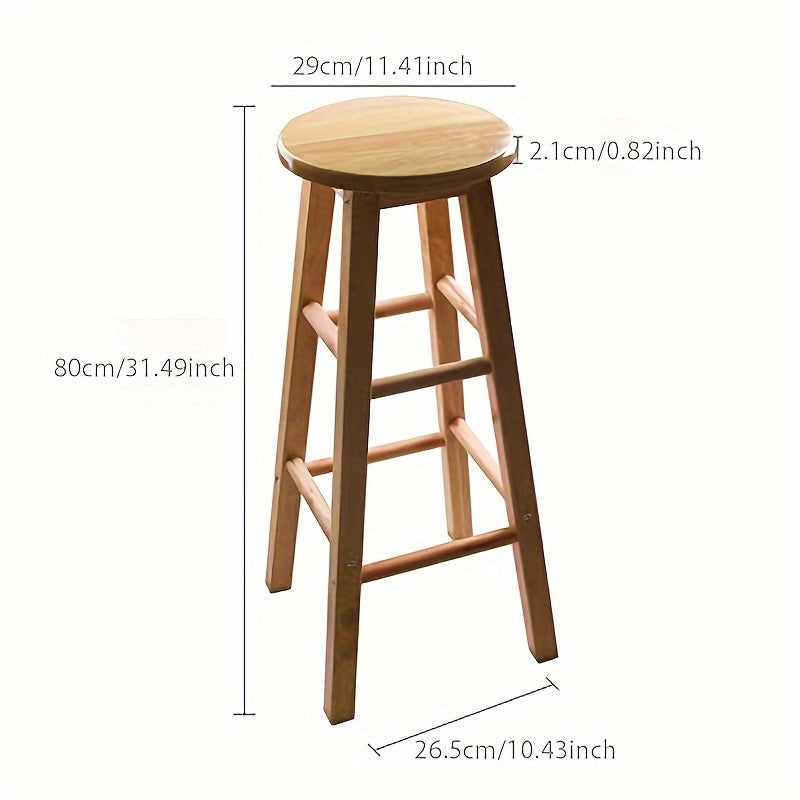Nordic Style Bar Stool 30cm Height Retro Design for Bars and Cafes