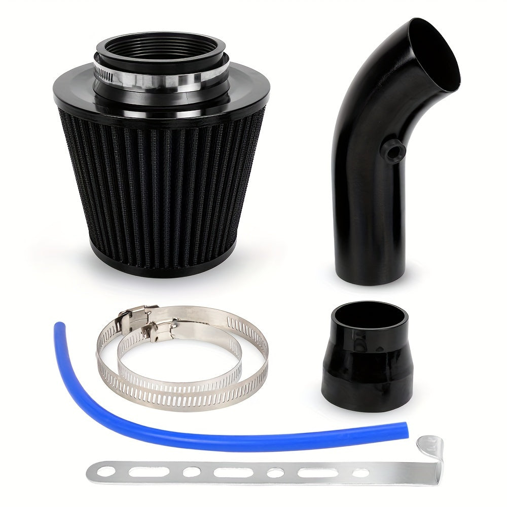 Universal Aluminum Alloy Car Air Filter 76mm Cold Air Intake Filter Kit