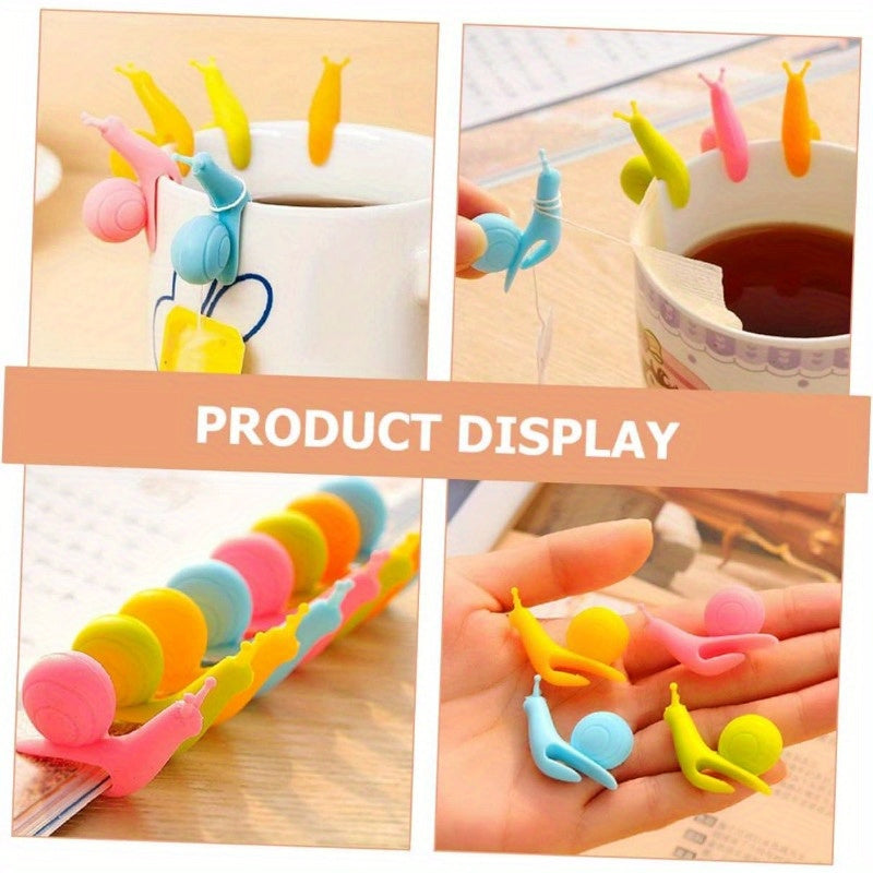 Silicone Tea Clip in Snail Shape for Mug Tea Bag Holder Random Color