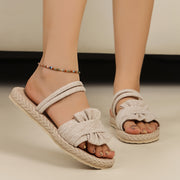 Women's Beige Slide Sandals Lightweight EVA Open Toe Casual Summer