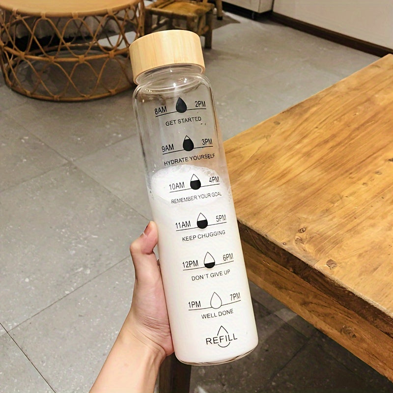 Borosilicate Glass Water Bottle 700ml 1000ml Leak-Proof Reusable Outdoor Fitness