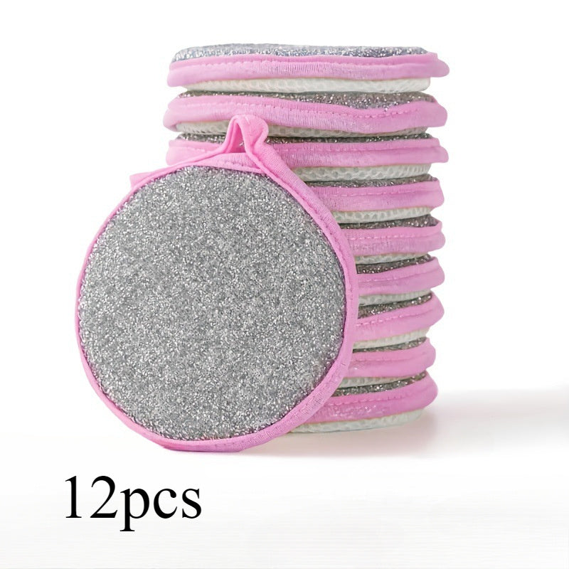 Pack of 12 Nylon Cleaning Sponges Square Dishcloths Non-Toxic Kitchen Brushes