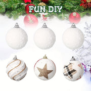 24 Christmas Snowball Ornaments Foam Balls for Tree Decoration 3.99cm