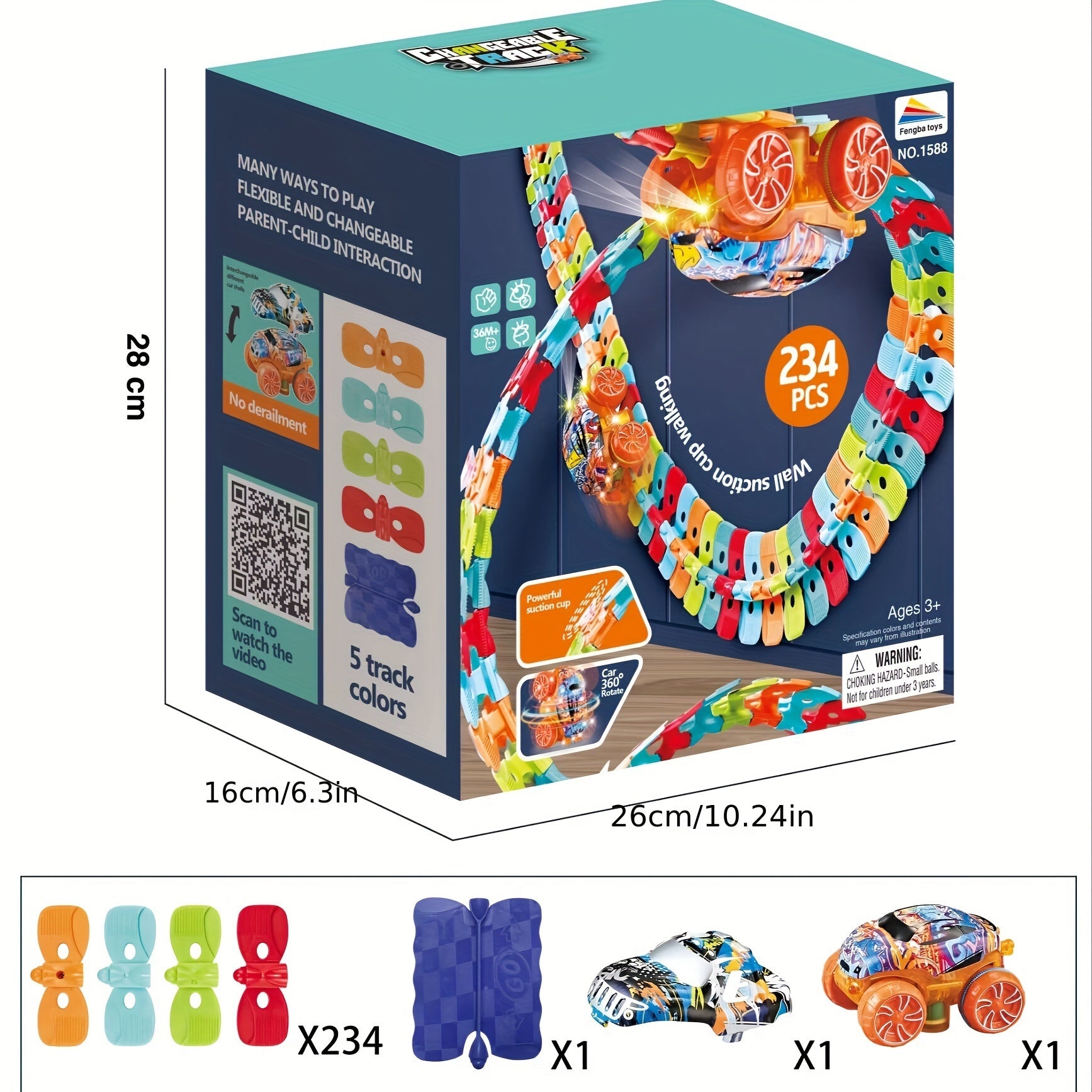 Set de coche eléctrico para niños con pista de colores, colgante y DIY, para mayores de 3 años