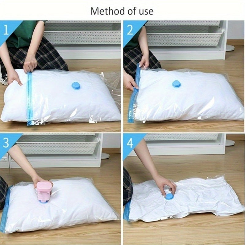 Pack of 5 Vacuum Compression Storage Bags for Clothes Quilts and Bedding