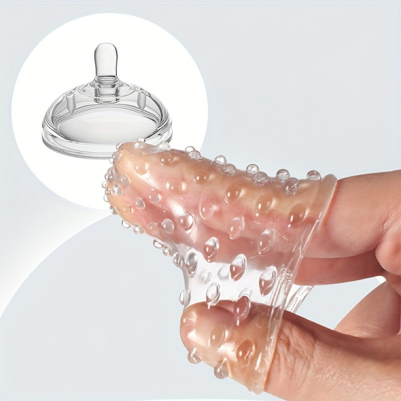 Взрослая мужская большая мягкая силиконовая накладка на палец с бугорком для G-точки или оргазма G-точки