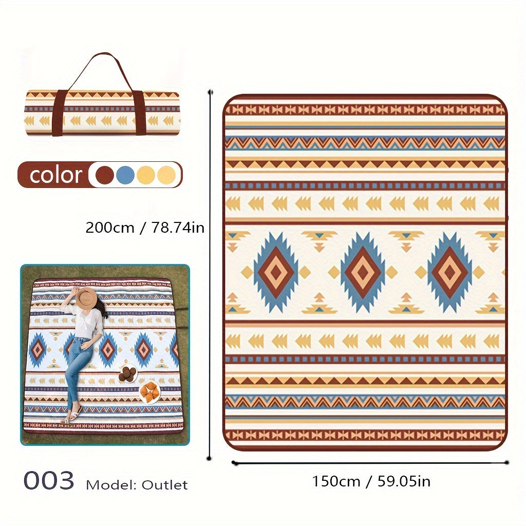 Ko'p maqsadli ochiq maydonda foydalanish uchun ko'rpa - lagerda, plyajda, pikniklarda, BBQ, piyoda sayohat va sayohat uchun.