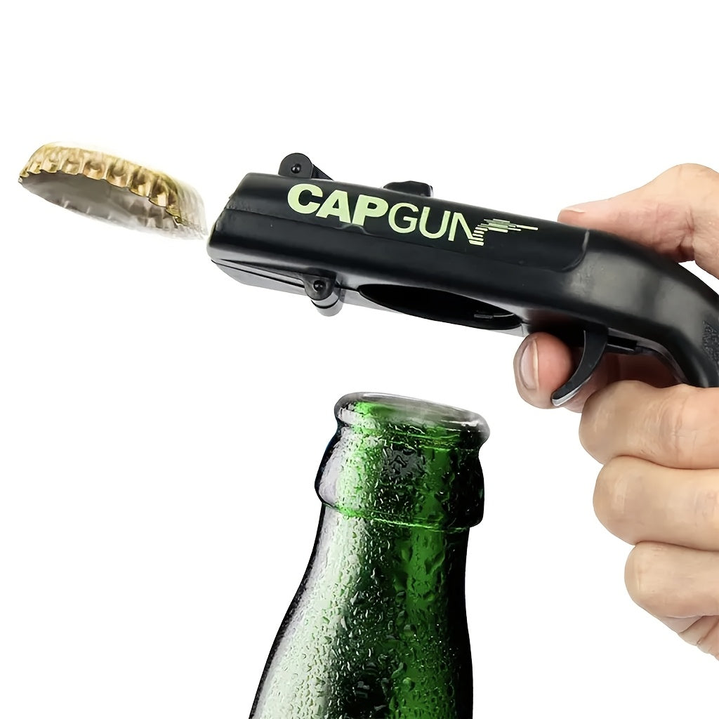 ABS Plastic Bottle Opener Cap Gun Style for Drinking Games Parties Bars Outdoor