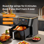 Digital oil-free rice cooker 6 preset cooking functions 10L air fryer for family camping