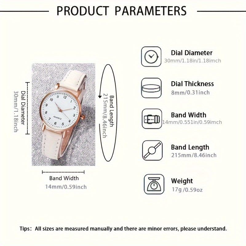 Шесть женских кварцевых часов с ремешками из PU-кожи и набором украшений с бабочками