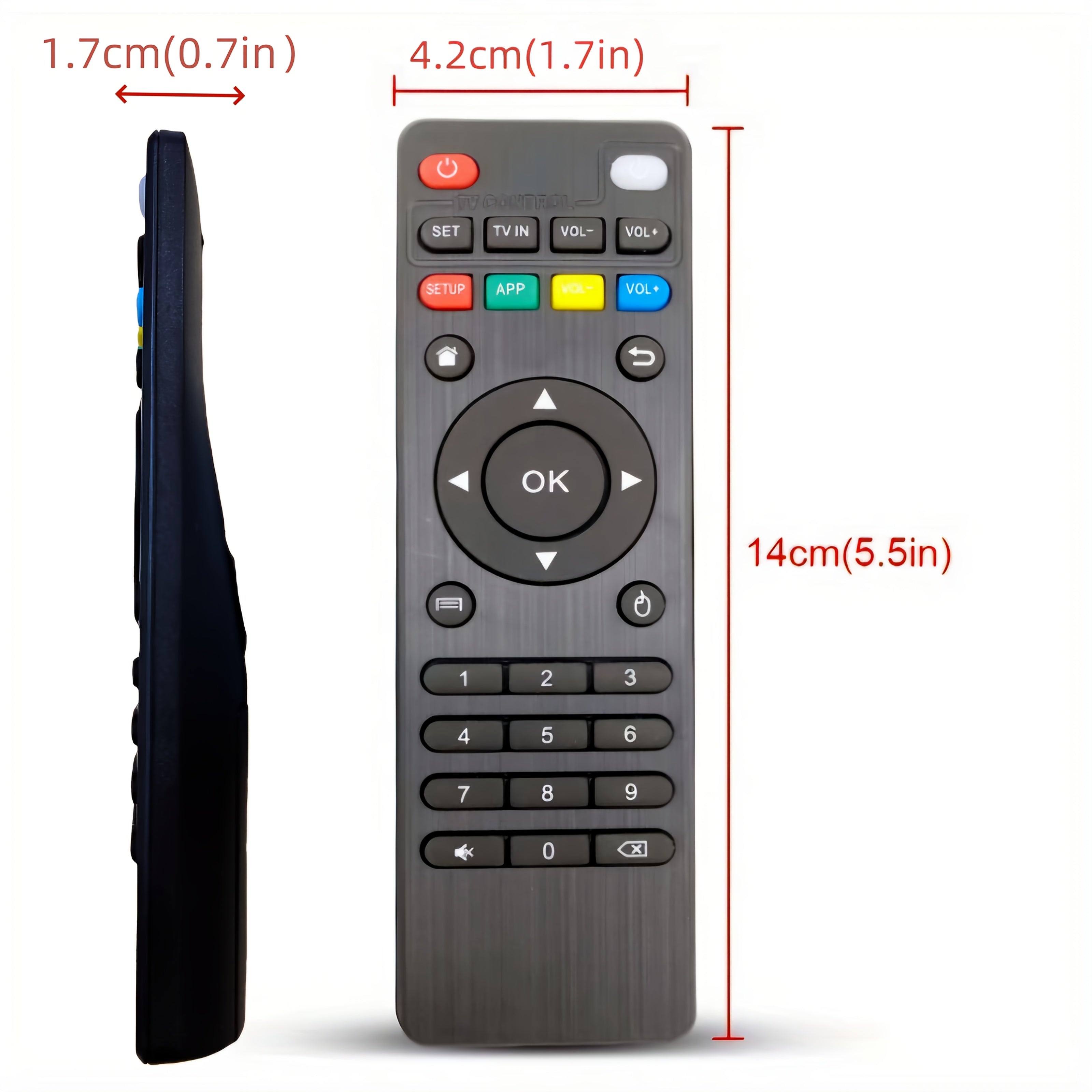 Universal Infrared Remote Control for Android TV Boxes Compatible with MXQ M8S T95 X96 H96