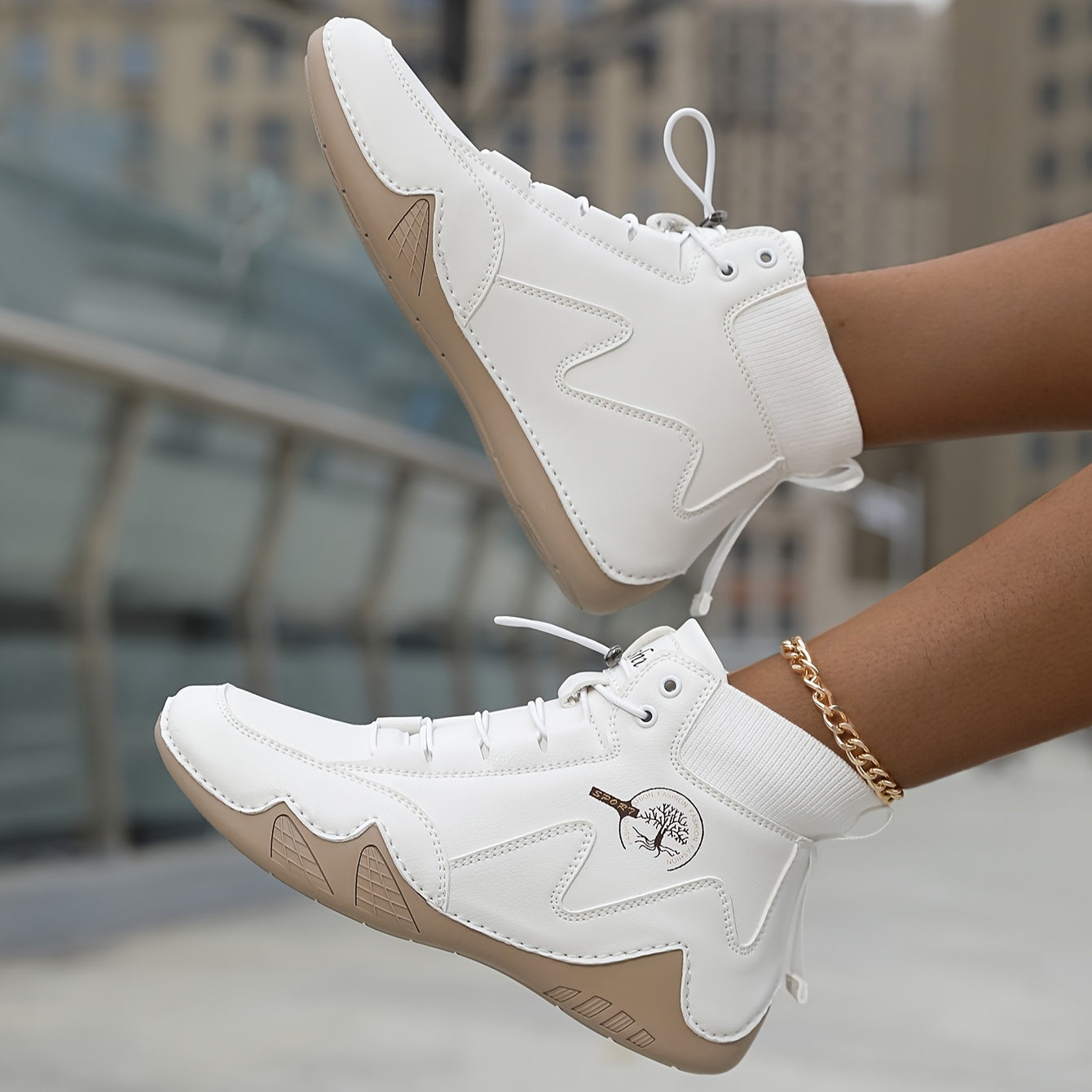 Women's Chunky Sneakers All-Season Solid Color Casual Cross-Training Shoes