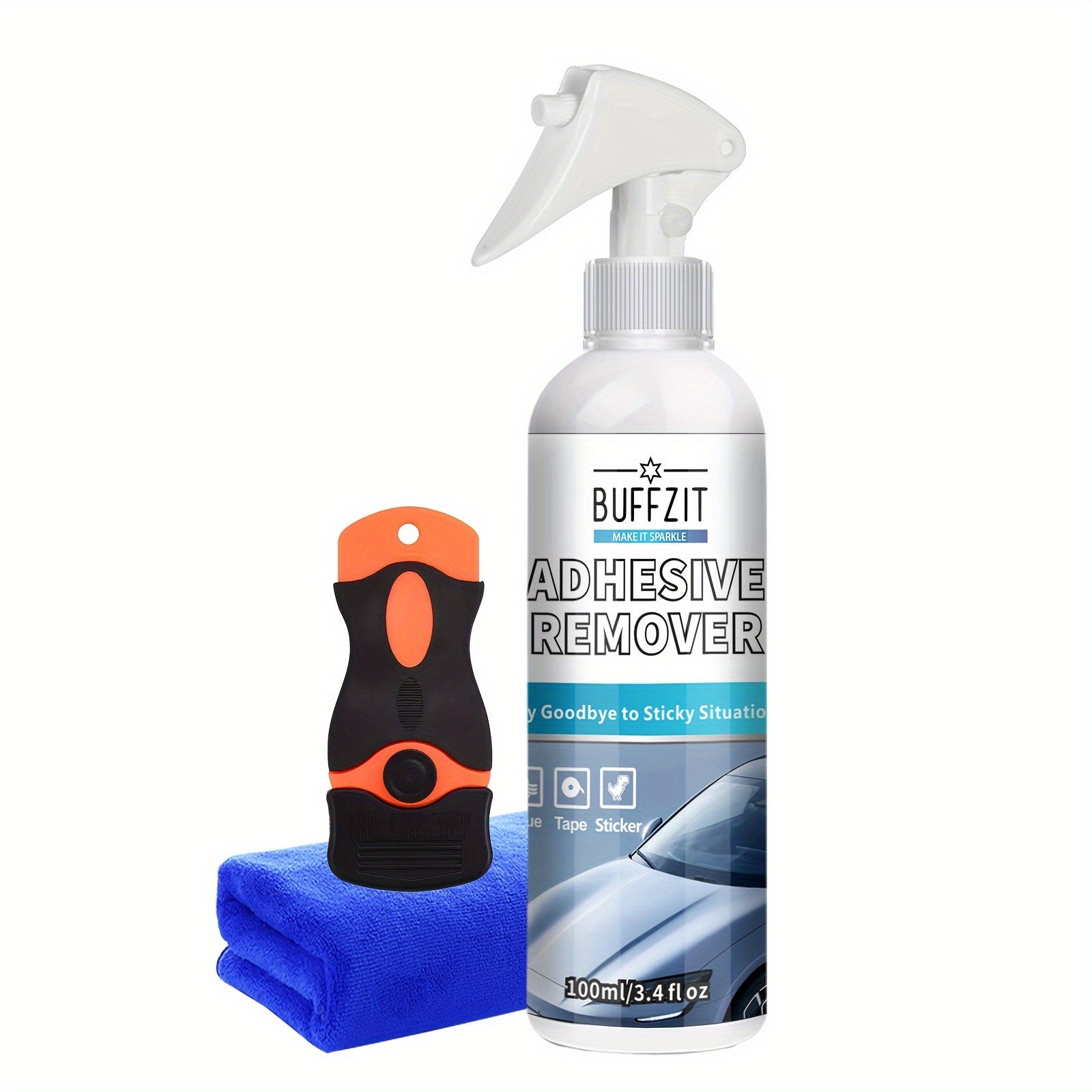 Adhesive Glue Remover Spray Extra Strength Sticker Residue Remover 3.4Oz