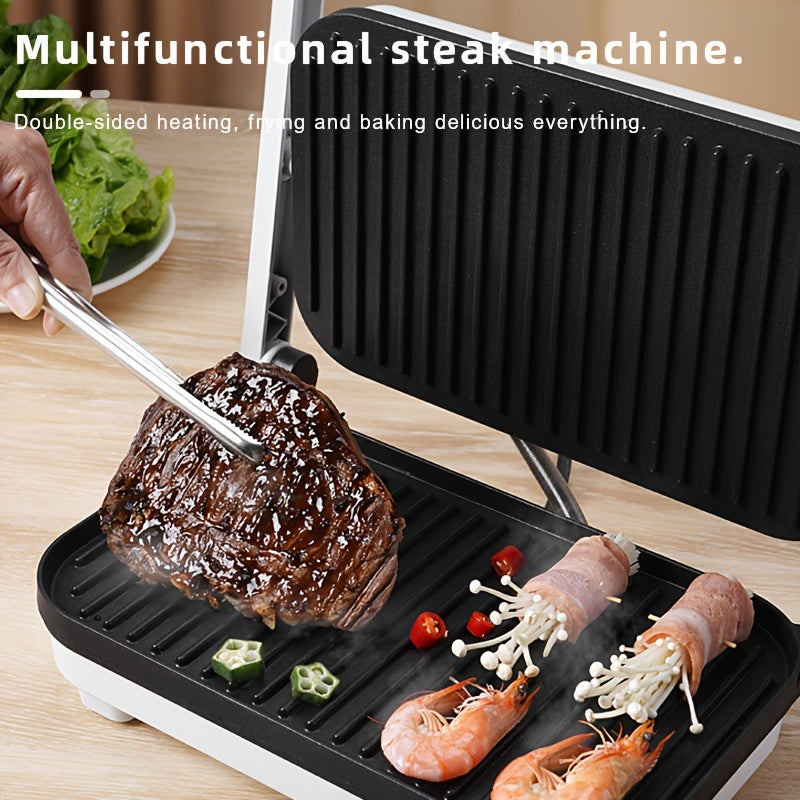 Uy uchun elektr bifshteks griddle, temir korpusli, avtomatik ishlash, 220V-240V, Evropa rozetkasi.