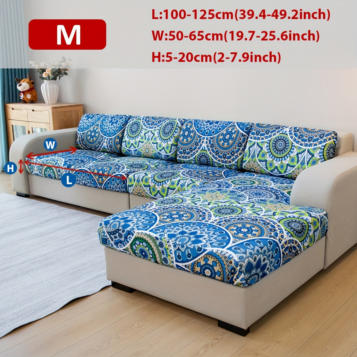 Bohemian Cushion Cover with Colorful Paisley Print for Living Room Sofas