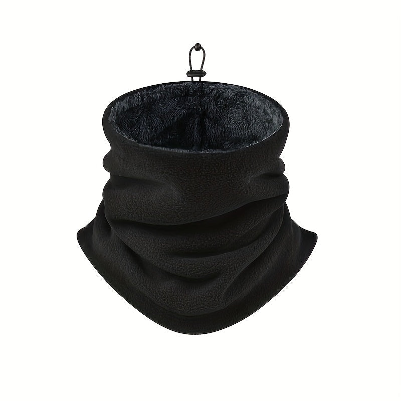 Men's Warm Neck Scarves Breathable Windproof Polyester Fleece Lining for Winter Outdoor Activities