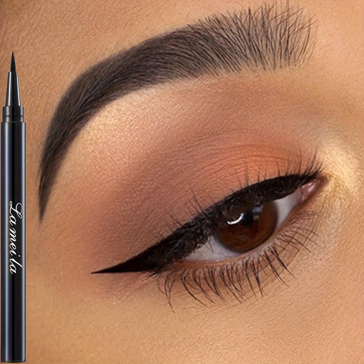 Black Liquid Eyeliner Pen for Women Waterproof Smudge-Proof Long-Lasting