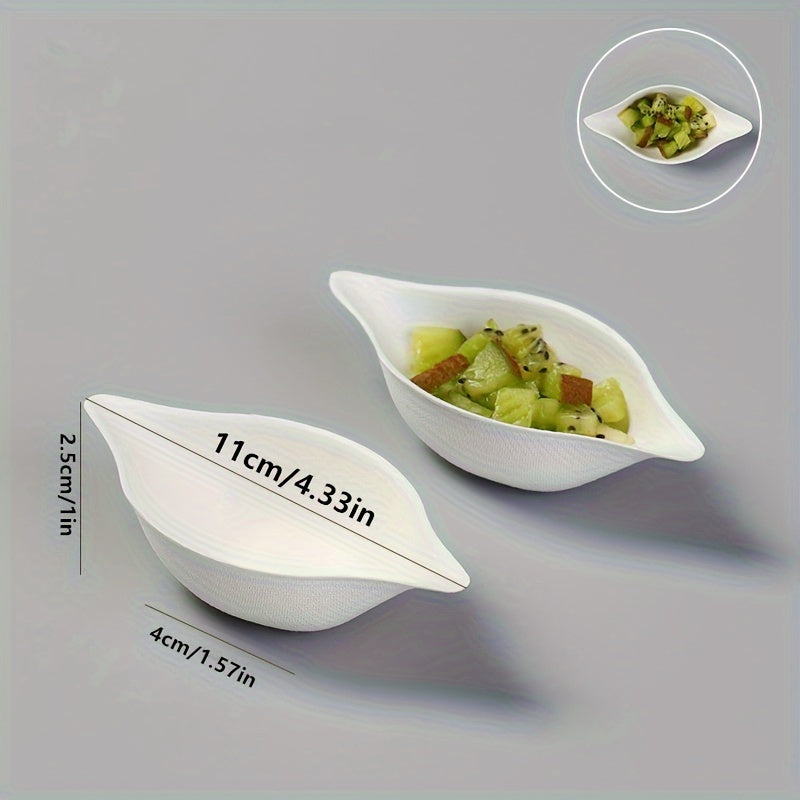 8 Varieties Sugar Cane Pulp Disposable Plates for Cake Salad Dips Eco-Friendly