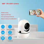 USB Powered Security Camera with 360° PTZ Night Vision Two-Way Audio Motion Tracking