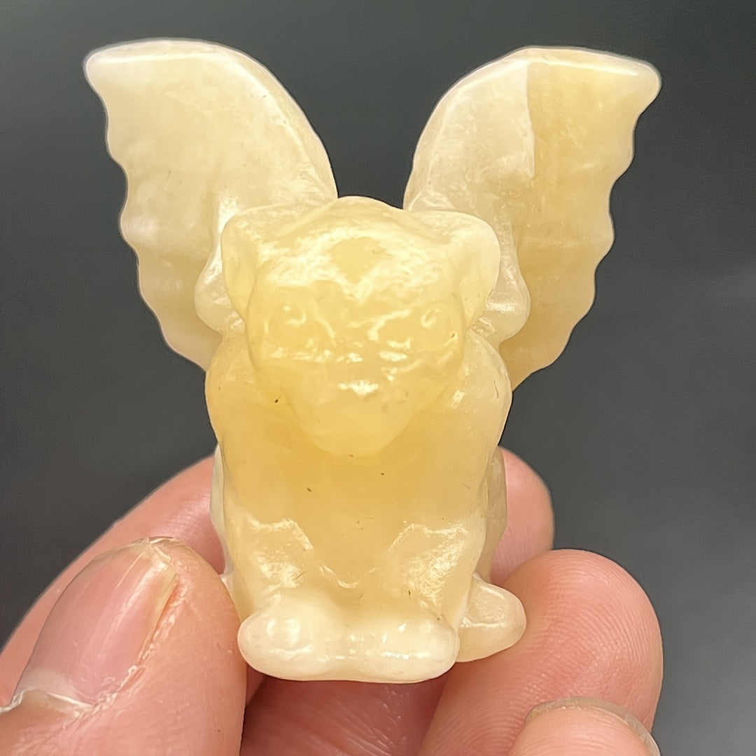 Uy bezaklari va ofis stol aksessuarlari uchun tabiiy kristall gargoyle haykali