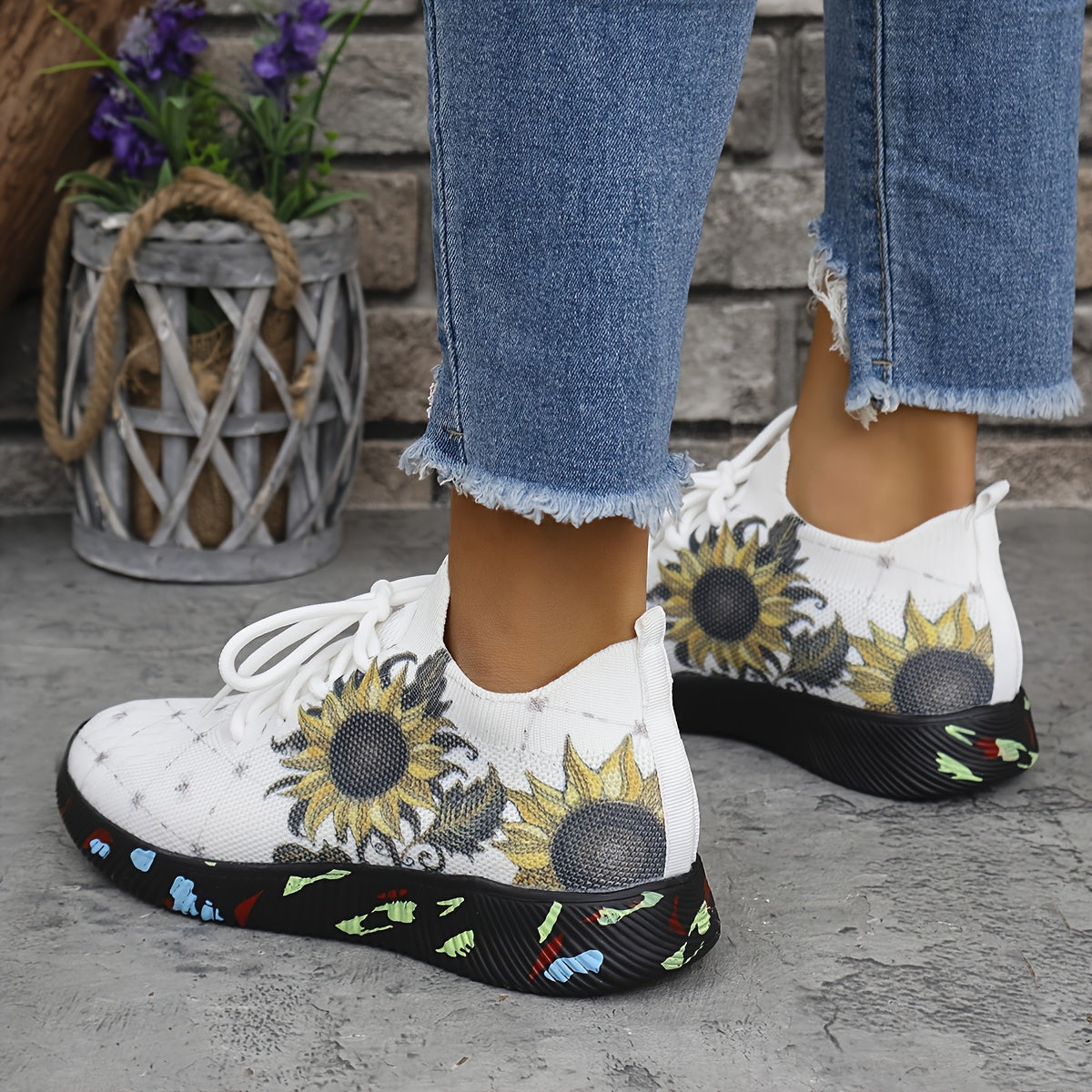 Women's Fashion Print Sneakers Lightweight Breathable EVA Sole