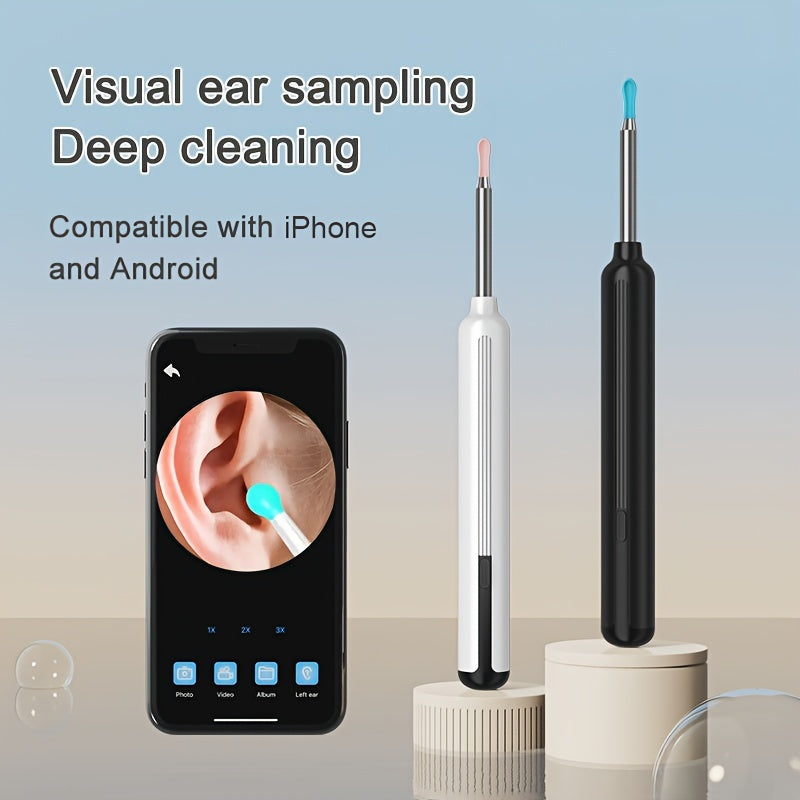 Ear Wax Removal Camera Tool with HD Visual Technology for iPhone and Android Includes 6 Ear Spoons