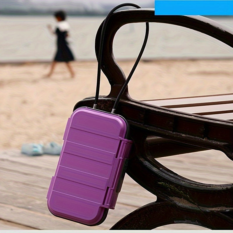 Waterproof Combination Lock Safe Box with Detachable Chain for Travel Outdoor Use Large Capacity Key Storage