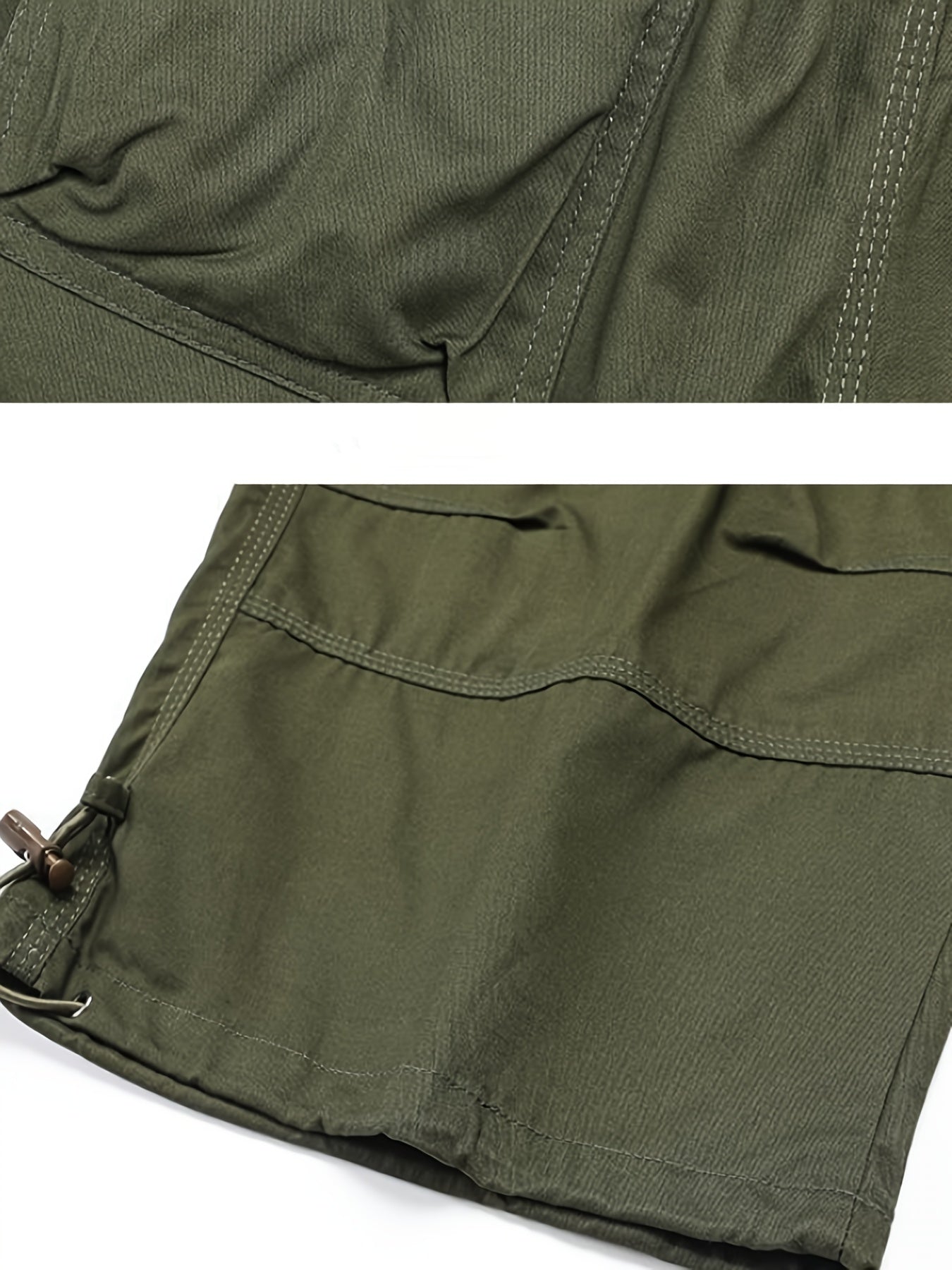 Men's Cotton Cargo Shorts with Pockets, 3/4 Length, Casual Summer Wear