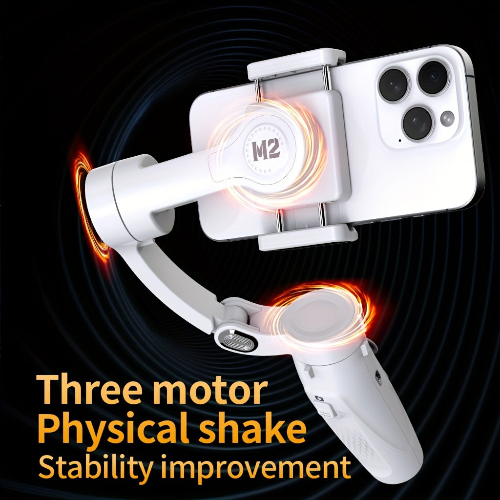Mobile Phone Gimbal Handheld Stabilizer with Three-Axis Tracking and Live Video