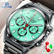 Men's Smartwatch with AMOLED Display 3.63cm Fitness Tracker Call Answering Music Control