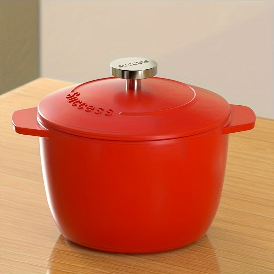 Enamel Cast Iron Dutch Oven Set 1-Piece Stovetop Pressure Cooker Non-Stick