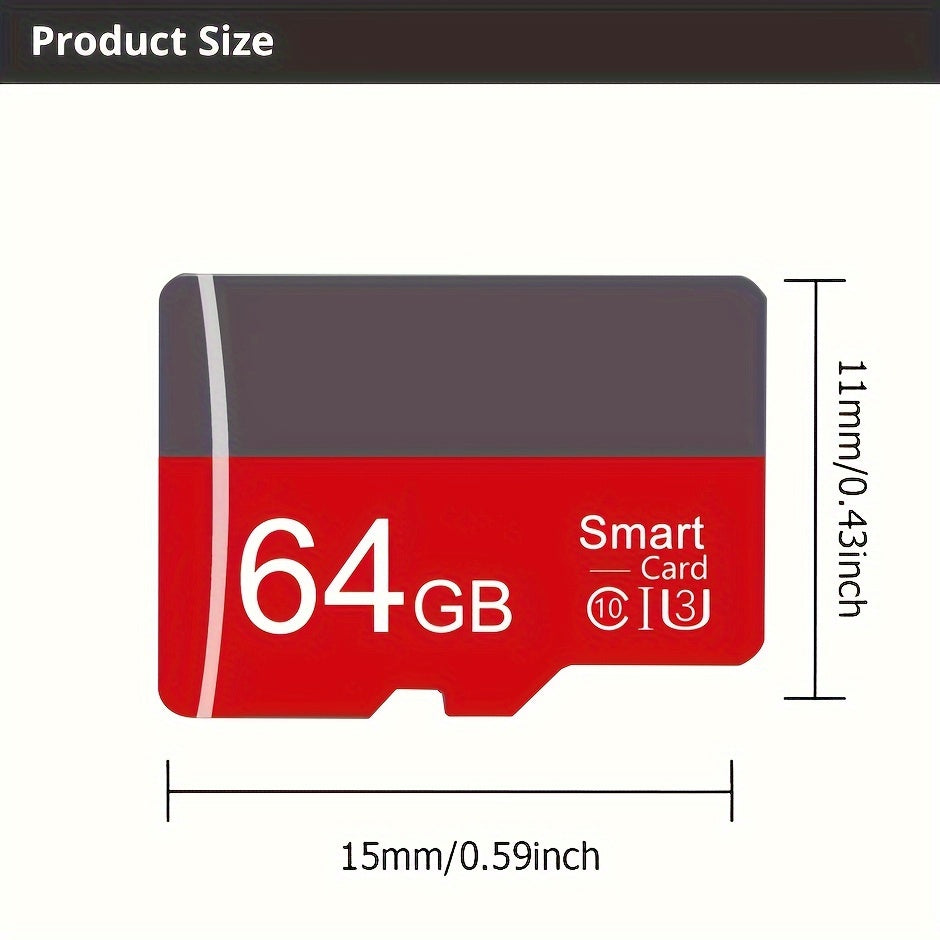 High-Speed Memory Card 32GB 64GB U3 4K Compatible for Smartphones Cameras Tablets Computers