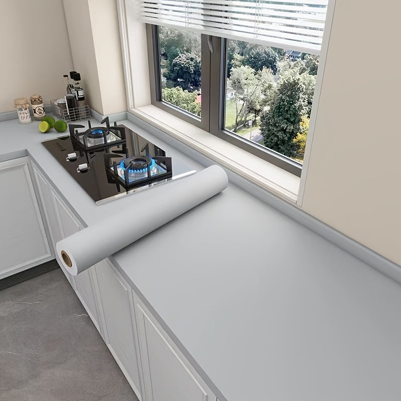 Removable Vinyl Wallpaper Matte Black Gray White Textured for Walls Kitchens Cabinets