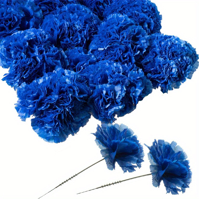 50 Pieces Silk Carnation Flowers for Wedding Decorations DIY Craft
